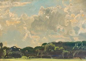 Study Of Trees (recto) — Sir Alfred James Munnings