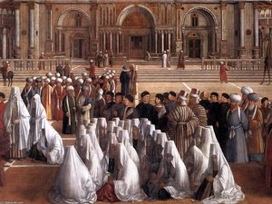 Sermon Of St Mark In Alexandria (detail) — Giovanni Bellini