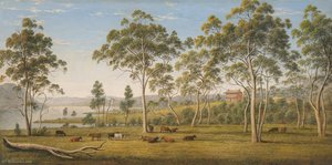 Mr Robinson's house on the Derwent, Van Diemen's Land