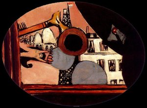 Parisian Dream, Colette, Eiffel Tower — Max Beckmann