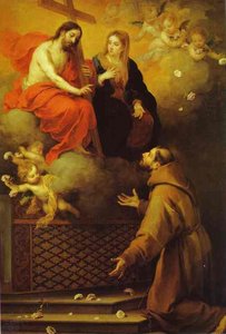 The Vision To St. Francis At Porziuncola — Bartolomé Esteban Murillo