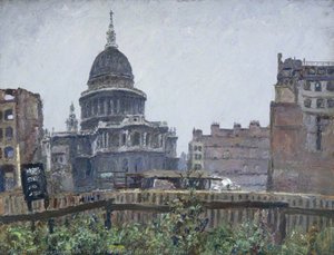 St Paul's Cathedral from St Mary le Bow, London