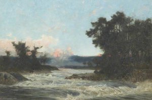 A Frosty Sunset — Alfred East