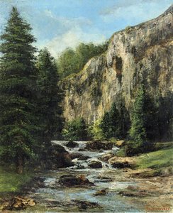 Study For Landscape With Waterfall — Gustave Courbet, Realism