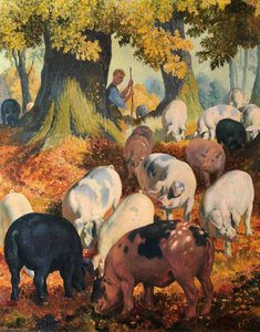 A Drift Of Swine — Charles Frederick Tunnicliffe