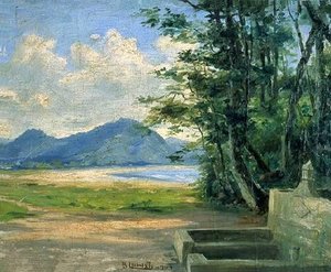 Português Vista Da Praia De São Vicente — Benedito Calixto