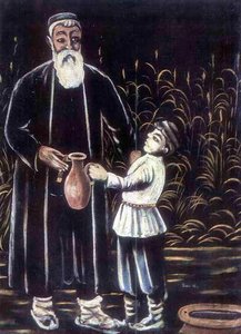 The Farmer And His Grandson — Niko Pirosmani