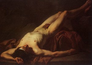 Nude Study Of Hector — Jacques-louis David