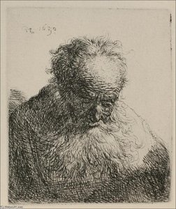 An Old Man With A Large Beard — Rembrandt Van Rijn, Baroque