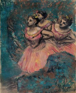 Three Dancers In Red Costume — Edgar Degas