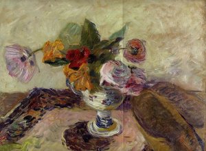 Summer Bouquet And Clogs (also Known As Vase Of Flowers) — Eugène Henri Paul Gauguin, Post-impressionism