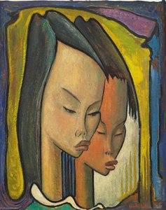 Two Women In Profile — Ángel Botello