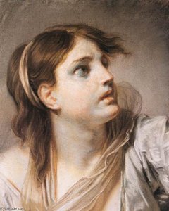 Fear, Expression Head — Jean-baptiste Greuze
