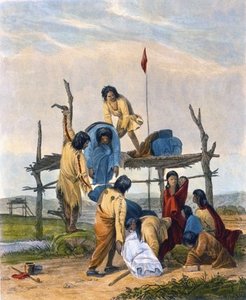 Indian Burial, — Seth Eastman