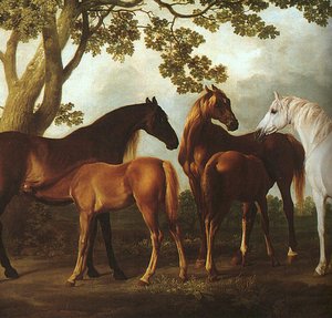 Mares And Foals In A Landscape — George Stubbs