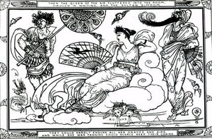 Then The Queen Of The Air Fluttered — Walter Crane