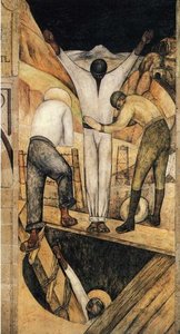 Exit From The Mine — Diego Rivera