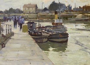Boats By The Quay — Edward Seago