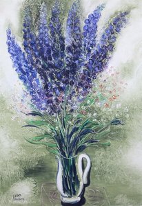 Delphinium, (1962) — Reuven Rubin