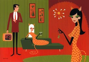 The Cat Carrier — Josh Agle