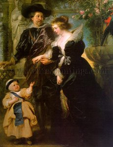 With His Wife Hélène Fourment And Their Son Peter Paul — Peter Paul Rubens, Flemish Baroque