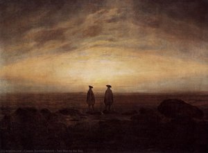 Two Men By The Sea — Caspar David Friedrich, Romantic Landscape Painting