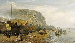 Hastings Beach, East Sussex — William Henry Borrow
