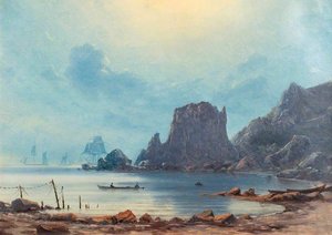 Coast Scene Gulf Of Lyons — Georg Emil Libert, Romanticism