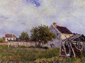 An Old Cottage At Sablons — Alfred Sisley