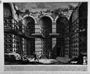 The Roman Antiquities, T. 3, Plate Xxvi. View In Perspective Of A Previous Goal Of The Burial Chamber (drawing By Antonio Buonamici, Inc. By Girolamo Rossi). — Giovanni Battista Piranesi