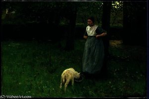 Larener Woman with a Goat