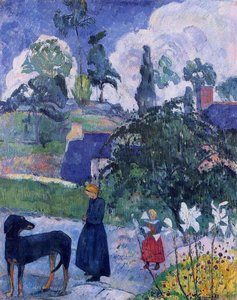Among The Lillies — Eugène Henri Paul Gauguin, Post-impressionism