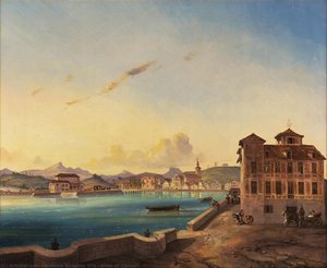 View Of Ciboure — Antonio Brugada Vila, Romanticism