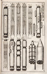 Sketches Of Rockets Mounted With Sticks — Jacob Van Meurs