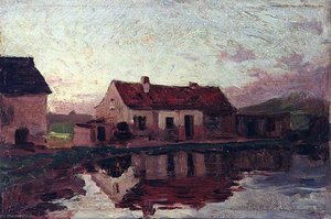 House In Franzensbad — Alexei Petrovich Bogoliubov, Impressionism
