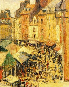 Foire Dieppe — Camille Pissarro, Impressionism