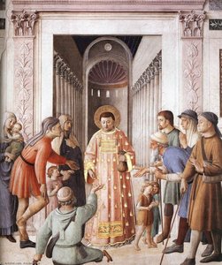 St Lawrence Distributes Food To The Poor — Fra Angelico, Early Renaissance Humanism