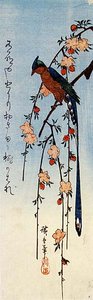 Peach And Long-tailed Bird — Ando Hiroshige