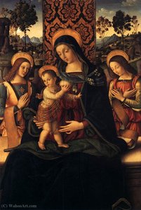 The Virgin And Child With Two Angels — Pinturicchio