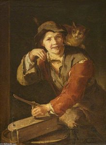 A Boy With A Mousetrap And A Mouse — Giacomo Francesco Cipper