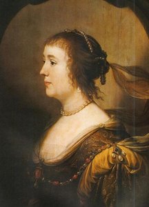 Portrait Of Amelia Van Solms — Gerard Van Honthorst, Baroque