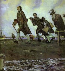 Peter The Great. Detail — Valentin Alexandrovich Serov