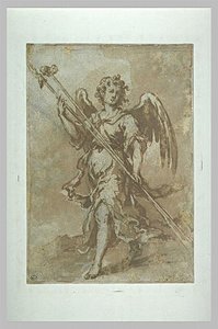 Angel Holding The Spear And Sponge Holder — Bartolomé Esteban Murillo