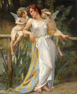 Nymph And Cherubs — Guillaume Seignac