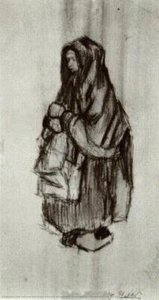 Peasant Woman With Shawl Over Her Head, Seen From The Side 2 — Vincent Willem Van Gogh, Post-impressionism