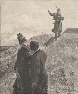 A soldier was signaling to them to stay away