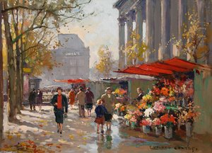 Flower Seller At La Madeleine — Edouard Cortès