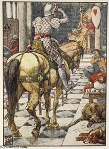 Percival Obtains The Shield Of The Beating Heart — Walter Crane, Pre-raphaelite