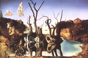 Cygnes Refletant Des Elephants — Salvador Dalí