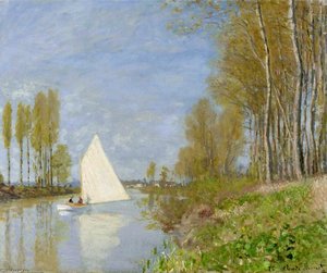 Small Boat On The Small Branch Of The Seine At Argenteuil — Claude Monet